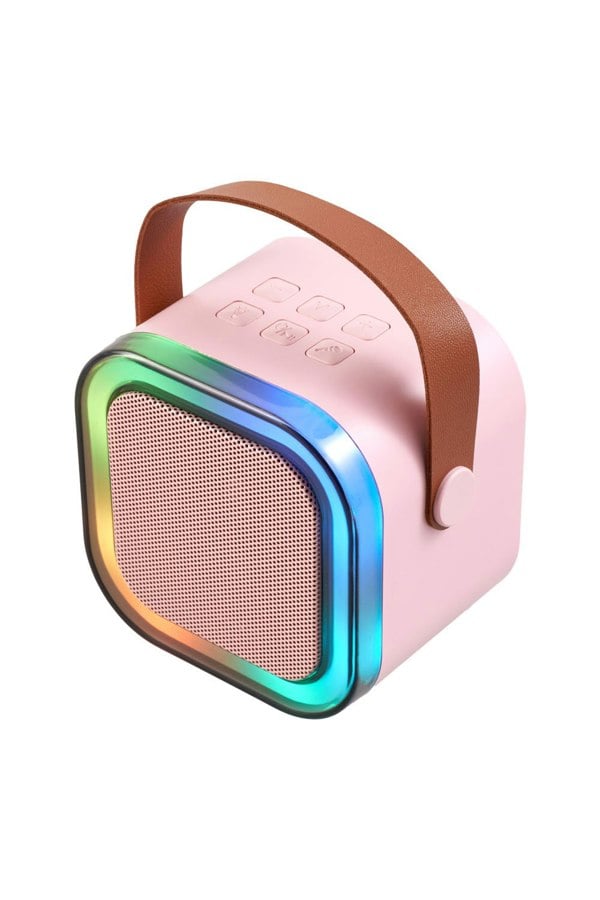 Living and Home Portable Karaoke Machine with Wireless Microphones and RGB Lights