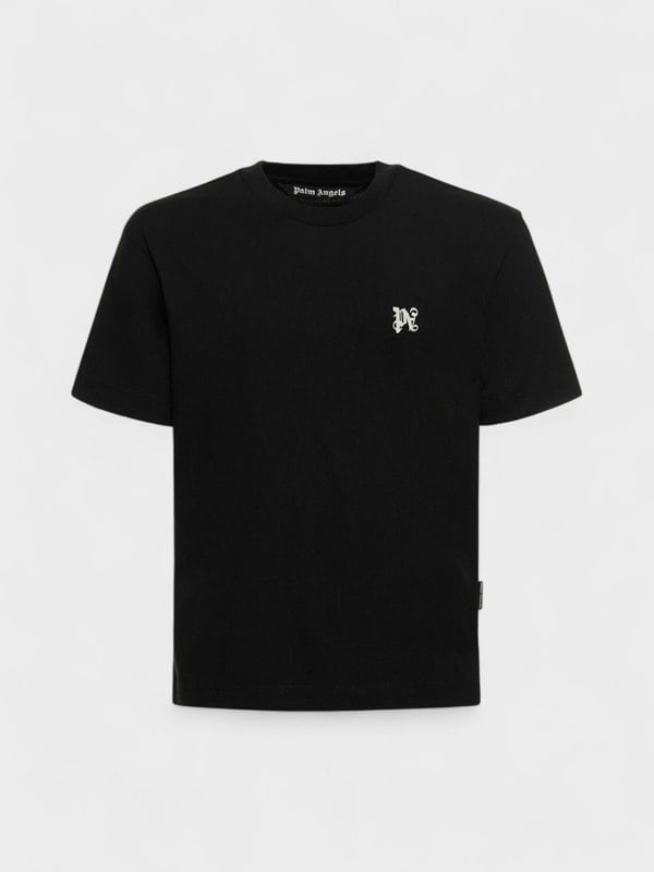 Palm Angels Logo Monogram Shirt Black - Mens