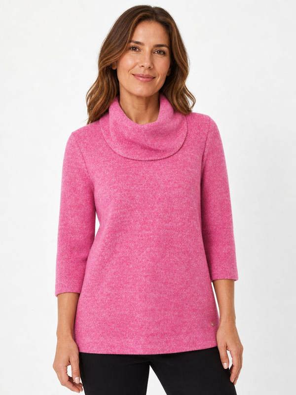 PennyPlain Cowl Top - Cerise