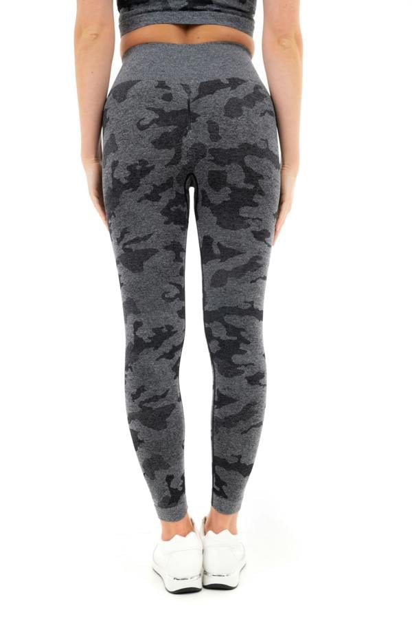 Smart Living Women's Camo High-Waisted Seamless Leggings - Black