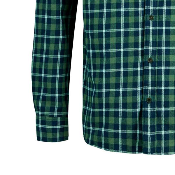 Jack & Jones Mens Casual Checked Shirt, Single Pocket, Forest Night - Small