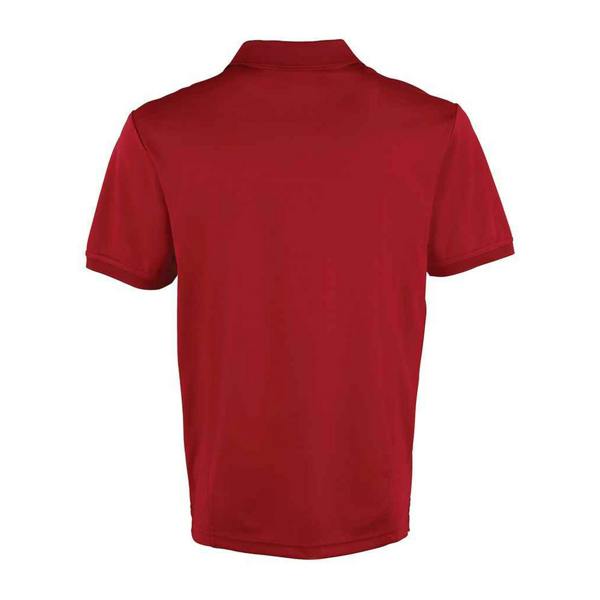 Premier Mens Coolchecker Pique Polo Shirt - Burgundy