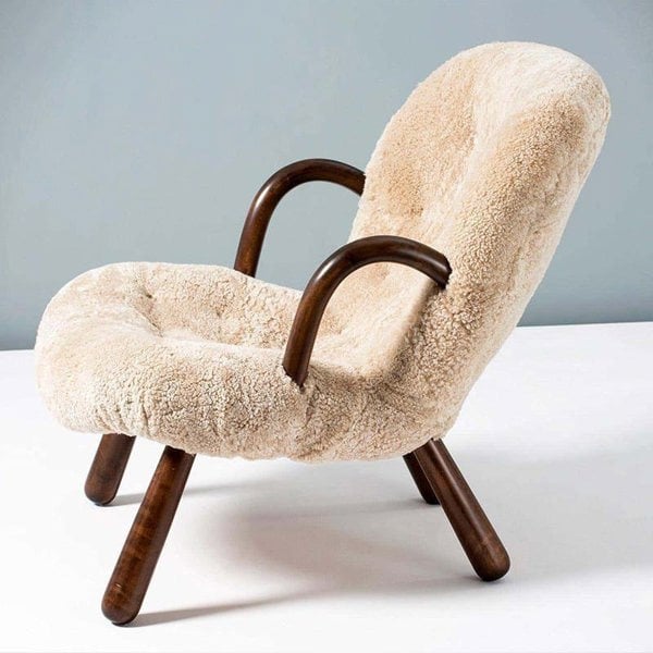 Classic Sheepskin Clam Armchair, Boucle-Weilai Concept-Weilai Concept