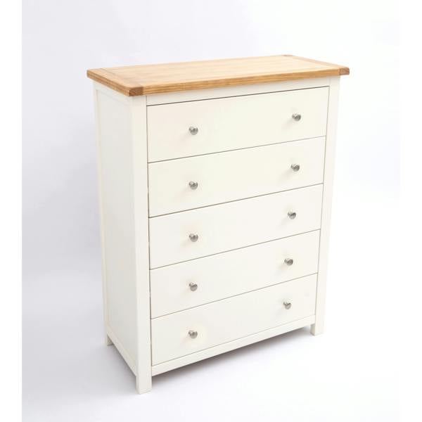Cabinet Bits Maggiori 5 Drawer Chest of Drawers Chrome Knob