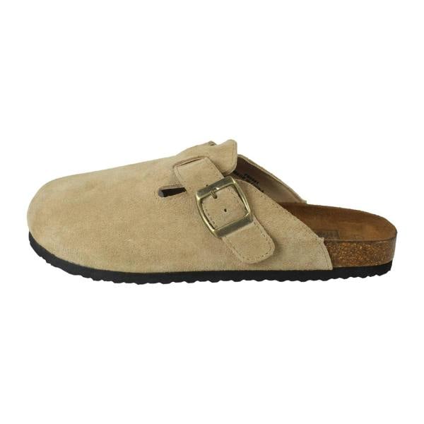 Down to Earth Ladies Down To Earth Buckle Detailed Slip On Mule Sandals F80591