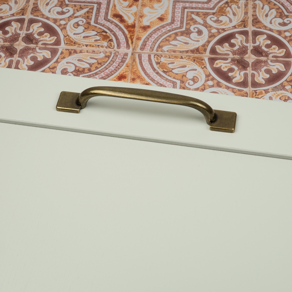Handle & Home 128mm Antique Brass Square Foot Handle