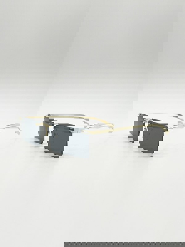 SVNX Frameless Rectangle Sunglasses in Black