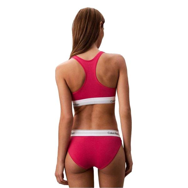 Calvin Klein Womens/Ladies Logo Cotton Blend Bralette - Vibrant Pink - 
