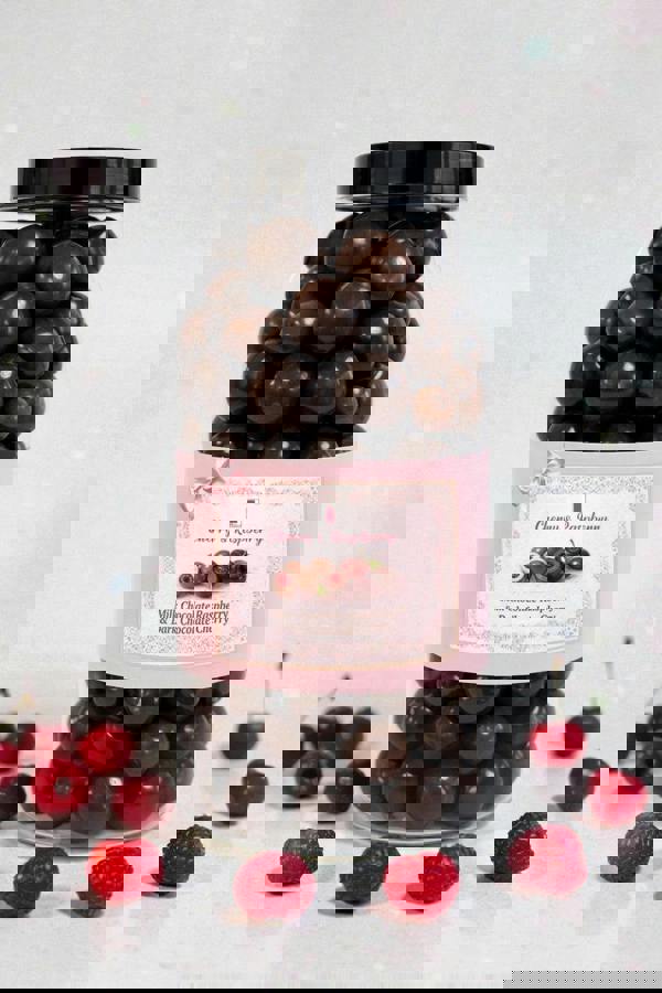 Rita Farhi Milk Chocolate Raspberry and Dark Chocolate Cherry, Palm Oil Free, 600g