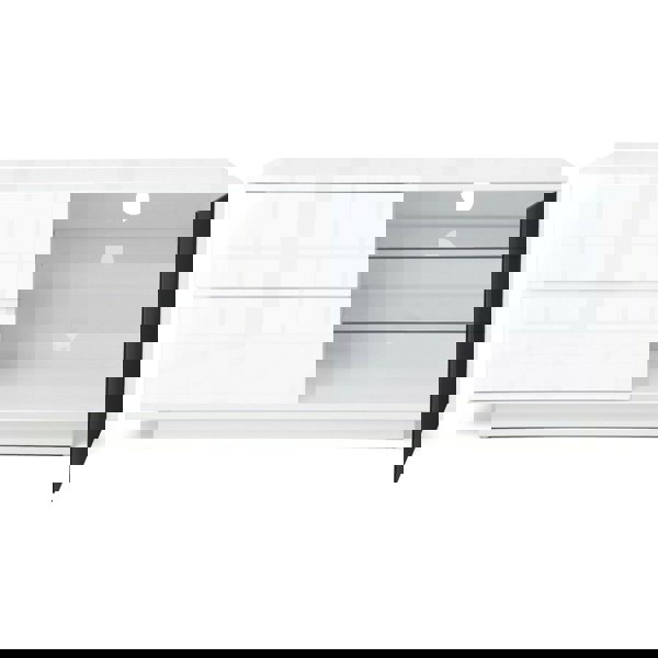 Centurion Supports Gallus Ultra Remote Friendly BeamThru Gloss White with 2-White Drawers 32"-55" Flat Screen Cabinet TV Stand