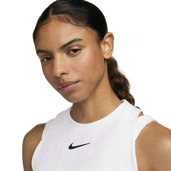 Nike Womens/Ladies Dri-FIT Crew Neck Athletic Dress - White/Gold - 