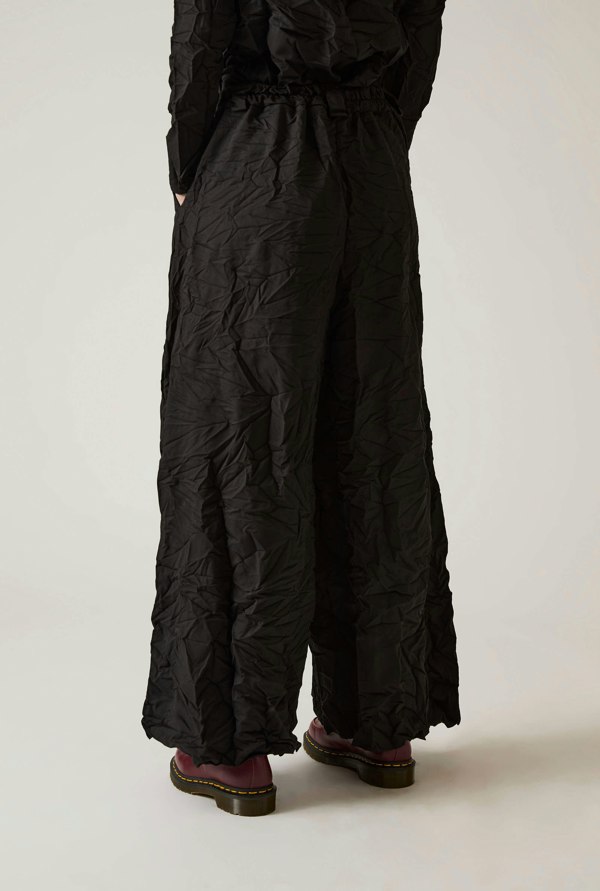 James Lakeland Crinkled Black Trousers