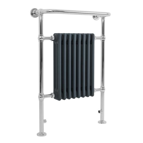 Monstershop Traditional Heated Towel Rail Radiator – 950mm x 660mm  – Anthracite Grey