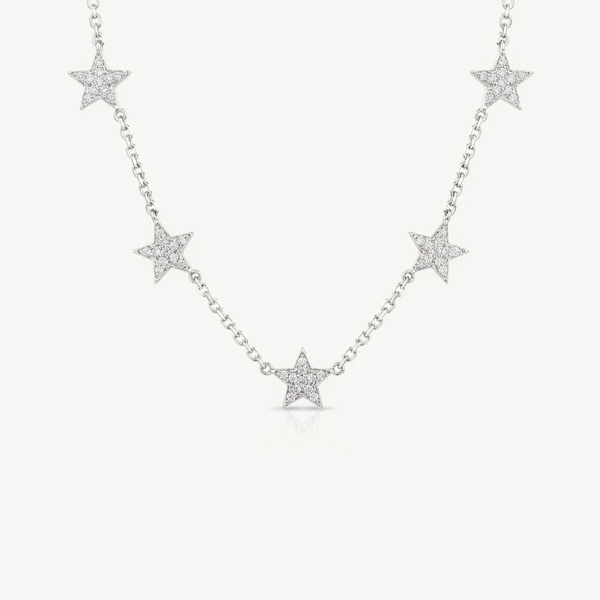 Muchv Star Charm Choker or Necklace in 18k Gold or Silver