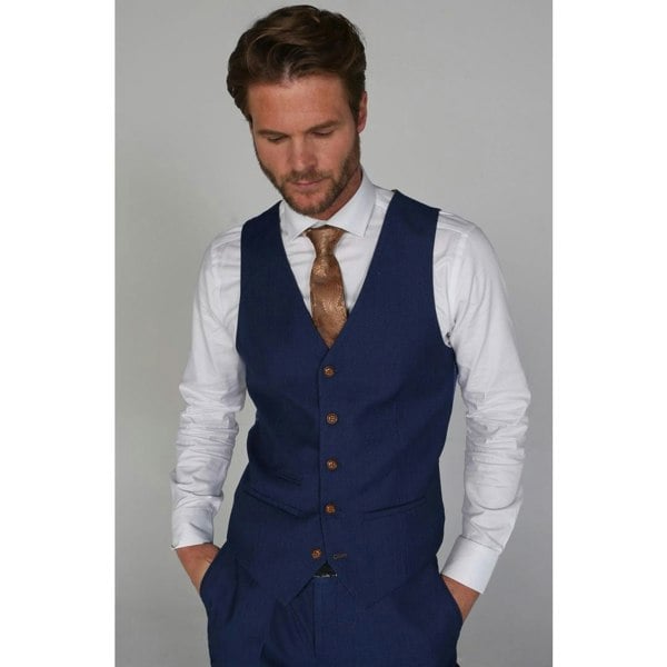 Paul Andrew Mayfair- Men's Plain Blue Waistcoat