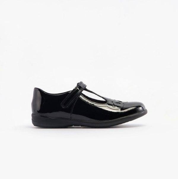 Start-Rite POPPY Girls Patent School Shoes Black