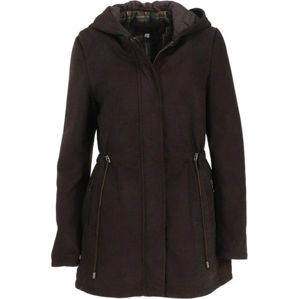 Fenland Ladies Mid Length Coat with Hood: Maisie