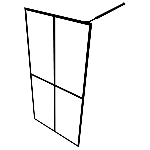 Berkfield Walk-in Shower Screen Frosted Tempered Glass 140x195 cm