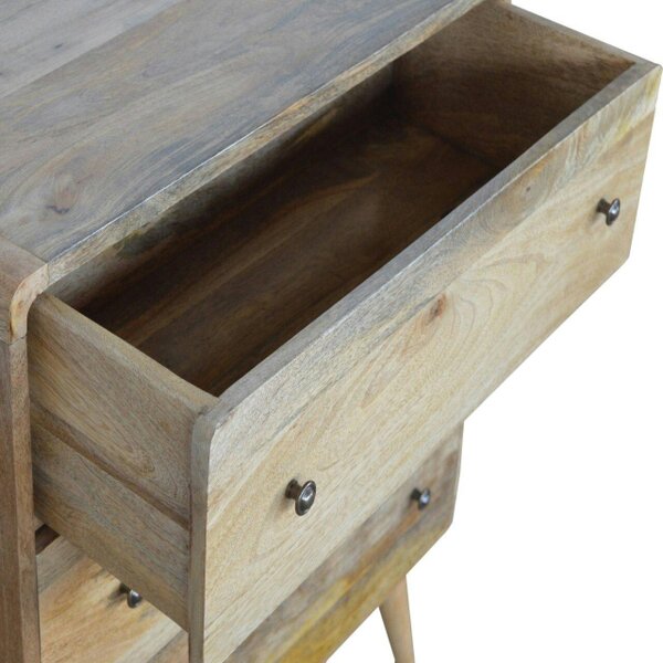 Wyld Haus Urbino Curved Oak Mango Wood 3 Drawer Chest