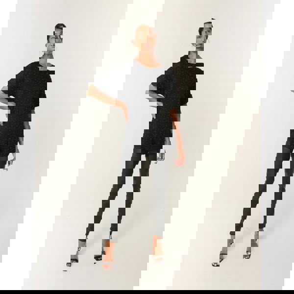 Blue Vanilla Stud Detail Round Neck T-shirt