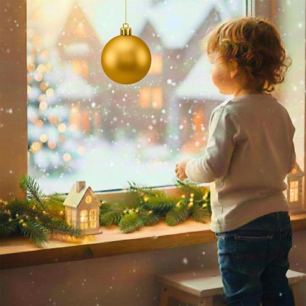 20cm and 25cm Matte Dark Gold Christmas Bauble Set for Elegant Home and Tree Display image 9