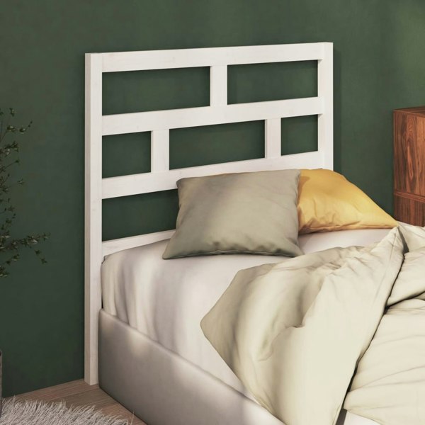 Berkfield Bed Headboard White 96x4x100 cm Solid Wood Pine