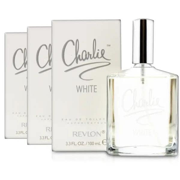 Revlon Charlie Revlon White Eau De Toilette EDT 100ml X 3