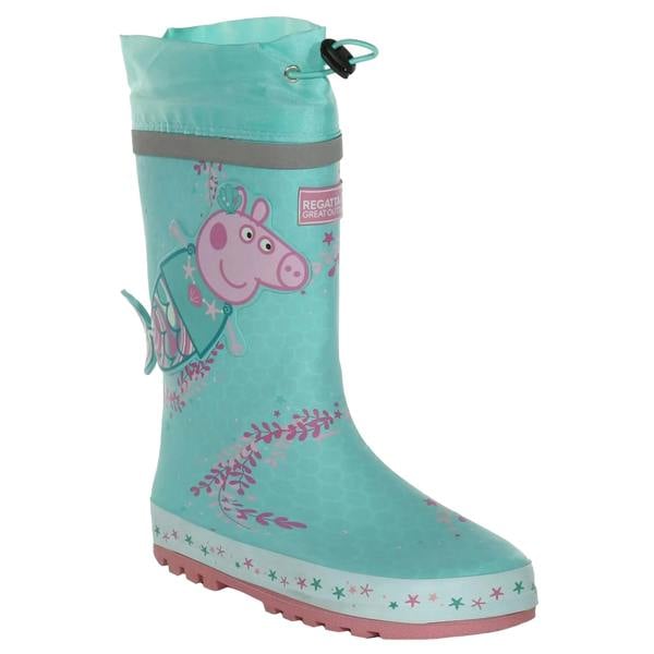 Regatta Kids Puddle Peppa Pig Wellington Boots - Aruba Blue