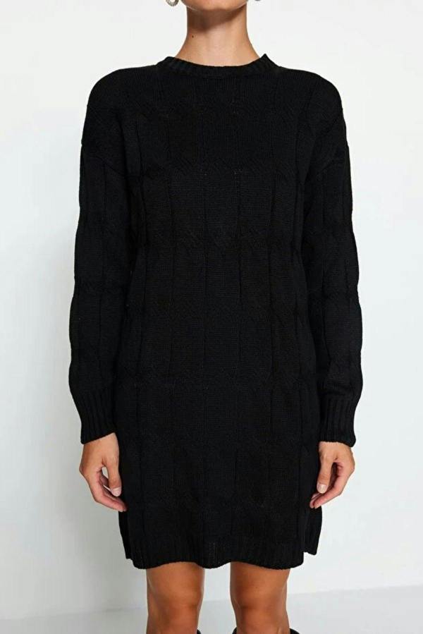 WOVCOR Mini Crew Neck Knit Dress