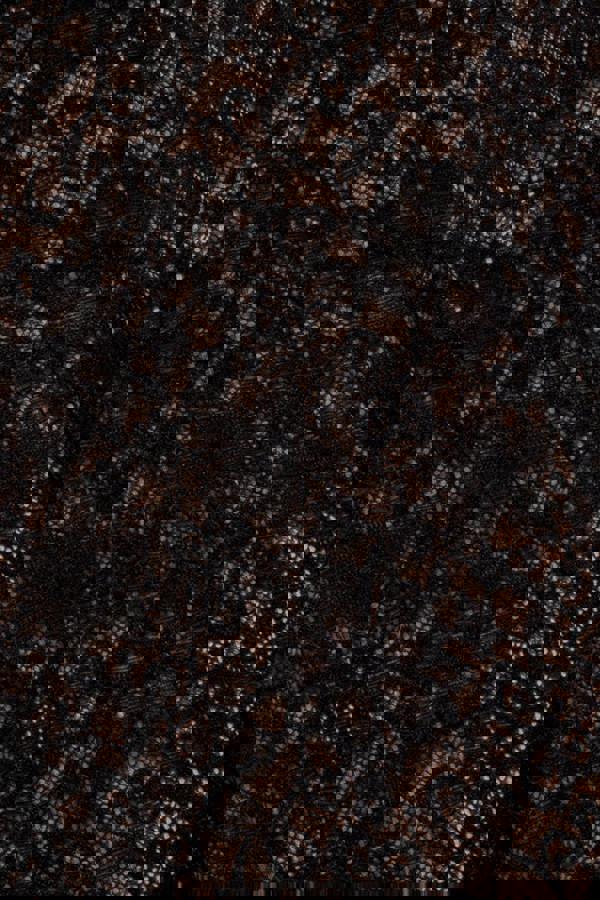 Flutter Sleeve Lace A-Line Midi Dress - Black DR4498