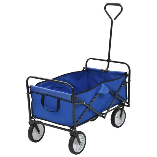 Berkfield Folding Hand Trolley Steel Blue