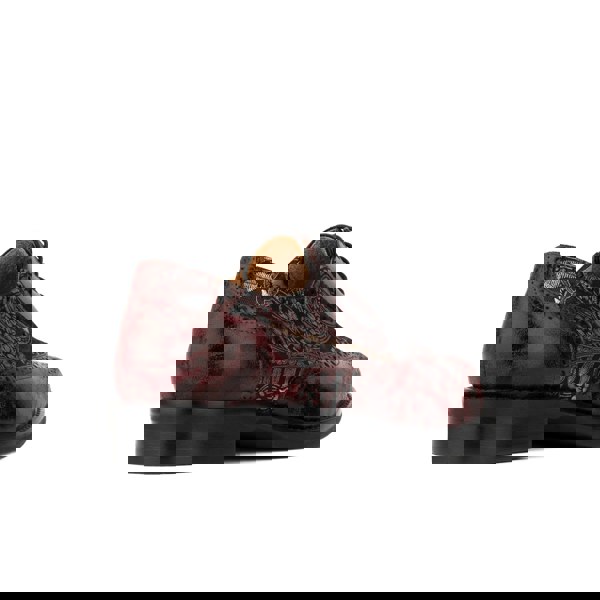 Embassy London Vivienne - Floral & Burgundy - Women's oxford lace-up shoe with brogue details