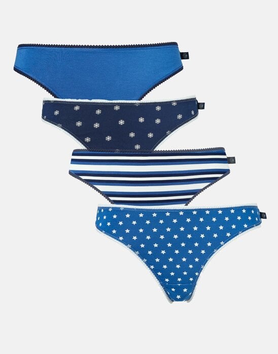 British Boxers Multipack! 4 Pairs of Women's Bamboo Thongs – Starry Night