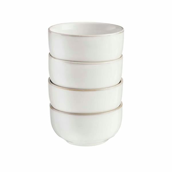 Cooks Professional Set of 4 Nordic Stoneware Dipping Bowls | White