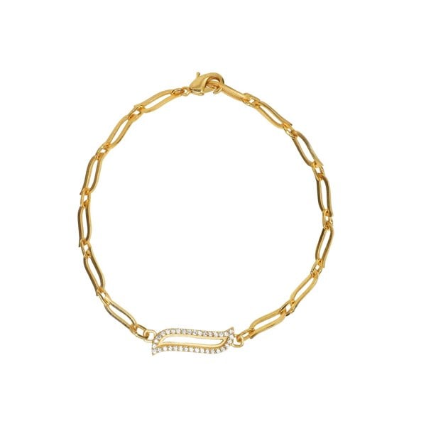 Wave Symphony Link Bracelet CZ - Lila Rasa