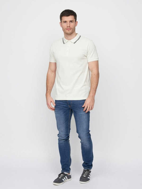 Duck and Cover Samtrase Polo - Off White