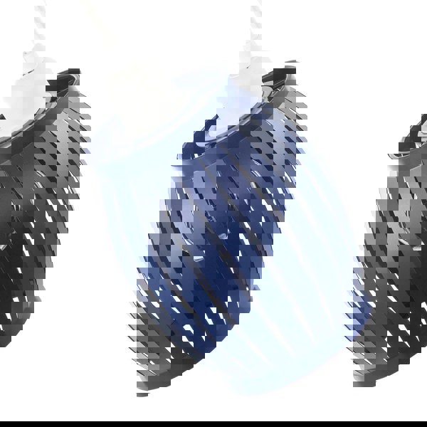 Unique Grill Style Pendant Lighting Shade in Dark Navy Midnight Blue Image 4