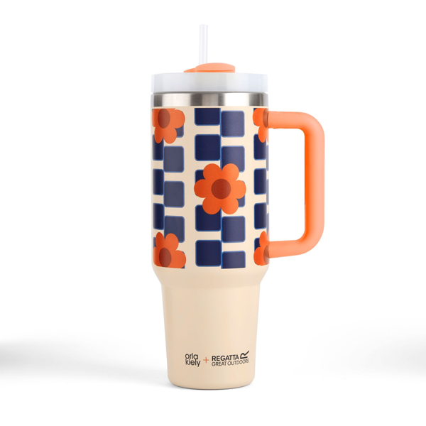 Regatta Orla Kiely Floral Insulated Travel Mug - Orange