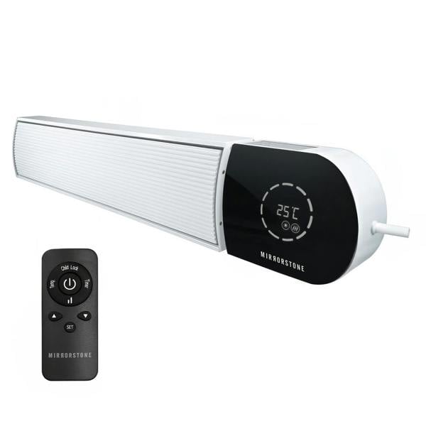 Mirrorstone Heating 3kW Ionis Remote Controllable Wi-Fi Infrared Bar Heater (White)