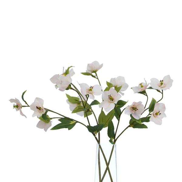 Wyld Haus Set of3 Artificial Flowers White Hellebore Stem