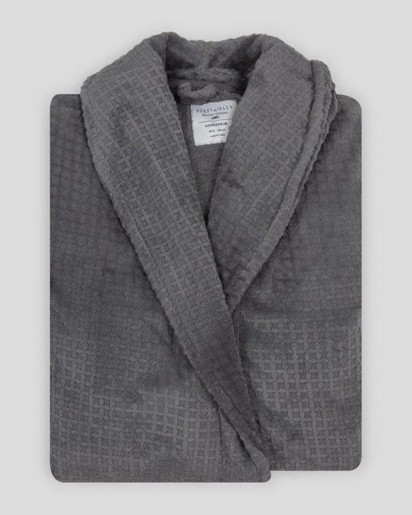 Steel & Jelly Osterley - Waffle Texture Supersoft Fleece Dressing Gown