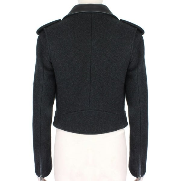  Christopher Kane cropped biker jacket in a luxurious felted wool