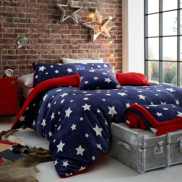 Smart Living Teddy Star Duvet Cover and Pillowcase Set - Navy