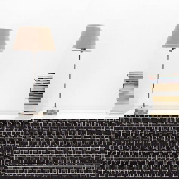 WT1589 - Glossy Black Porcelain Mosaic Wall Tile Sticker Set - 15 x 15 cm (6 x 6 in) - 24 pcs