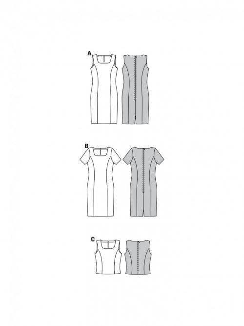 Burda Sewing Pattern 7972 Dresses and Tops For Women, Sizes: 10-24 - Easy