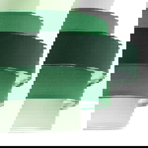 Five Tier Pendant Lighting Shade with Various Green Cotton Rings Image 4