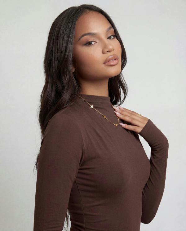 Elk & Bloom 14K Gold Lucky Clover Choker Necklace