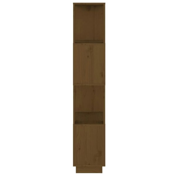 Berkfield Book Cabinet/Room Divider Honey Brown 51x25x132 cm Solid Wood Pine