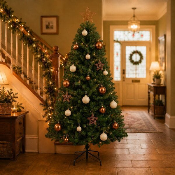 Outdoor Living Festive Christmas 6 FT Full Christmas Tree - Green