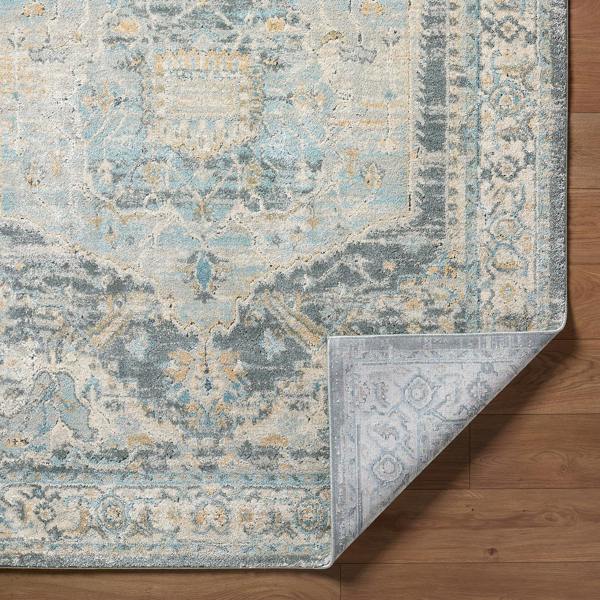 Livabliss Avellino-Vintage Beige Grey Blue Traditional Boho High Pile Rug